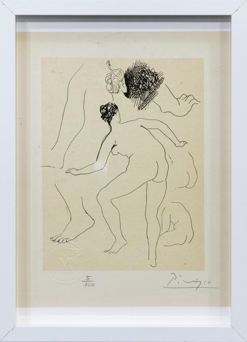 LITOGRAFÍA FIRMADA A MANO "PICASSO DESSINS"