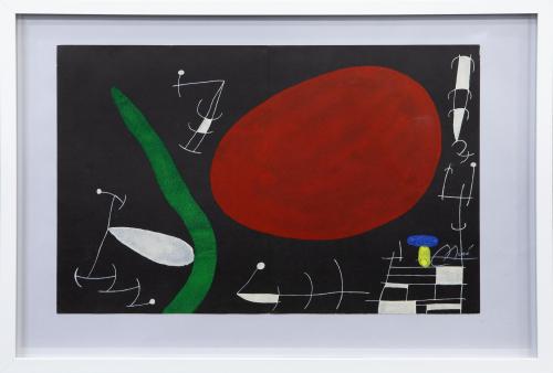 LITOGRAFIA FIRMADA "L'OISEAU SOLAIRE, L'OISEAU LUNAIRE ETIN