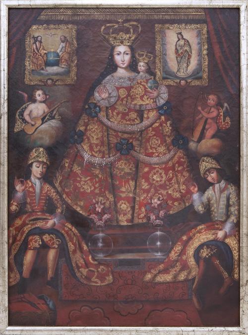 COPIA DE LA OBRA ORIGINAL CUZQUEÑA "VIRGEN DE LOS SASTRES"
