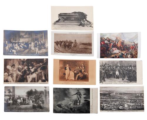 COLECCIÓN DE 10 POSTALES DE LA VIDA PRIVADA Y MILITAR DE NA