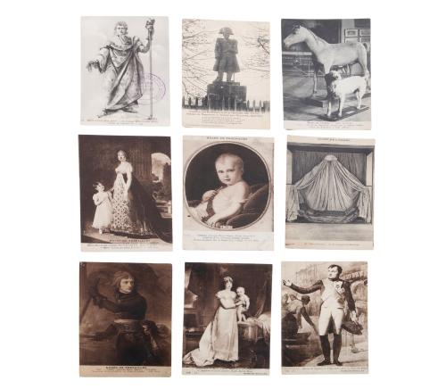 COLECCIÓN DE 9 POSTALES DE LA VIDA PRIVADA Y MILITAR DE NAP