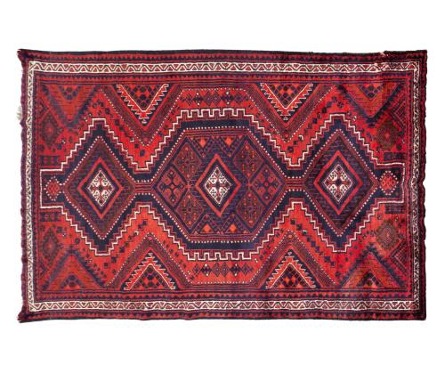 ALFOMBRA EN LANA CON MOTIVOS GEOMÉTRICOS, ESTILO PERSA MODE