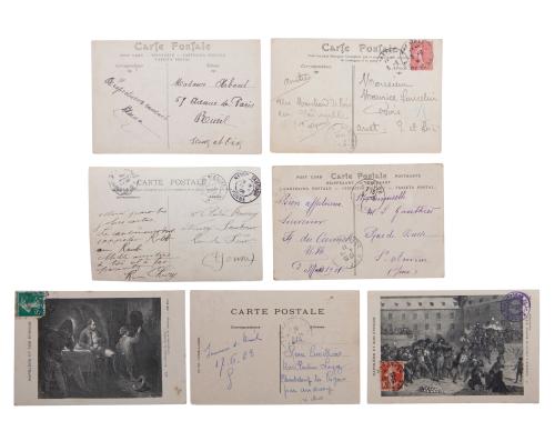 COLECCIÓN DE 7 POSTALES DE LA VIDA PRIVADA Y MILITAR DE NAP