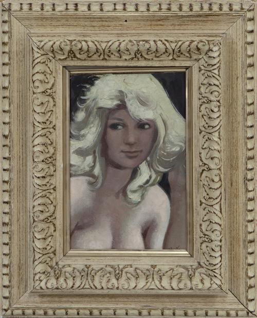 RETRATO DE MUJER SEMIDESNUDA