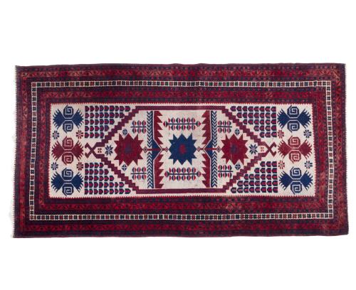 ALFOMBRA PERSA EN LANA DE TONOS BURDEOS