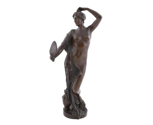 ESCULTURA EN BRONCE DE M. VALENTIN REPRESENTANDO VENUS CON 