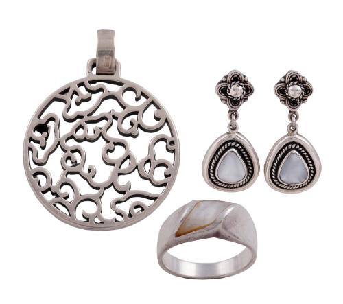 Colgante pendientes y sortija