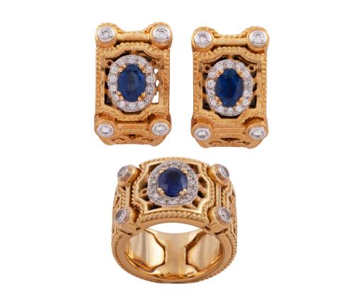 Conjunto de sortija y pendientes