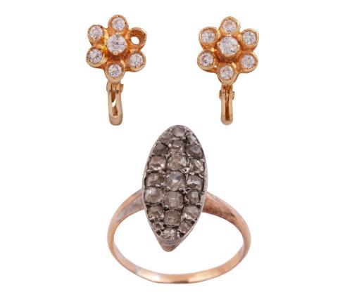 Conjunto de sortija y pendientes