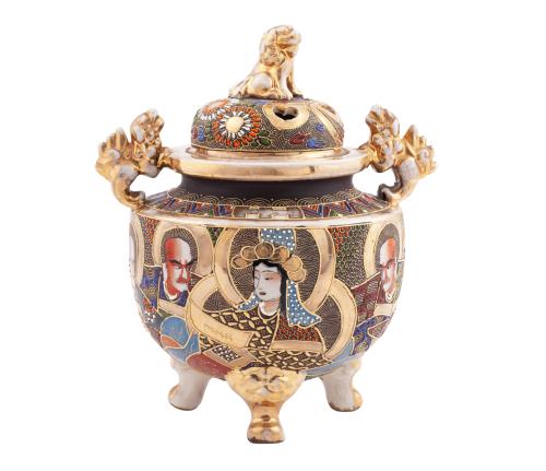 TIBOR JAPONÉS EN PORCELANA SATSUMA