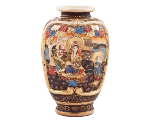 PEQUEÑO JARRÓN EN PORCELANA JAPONESA SATSUMA