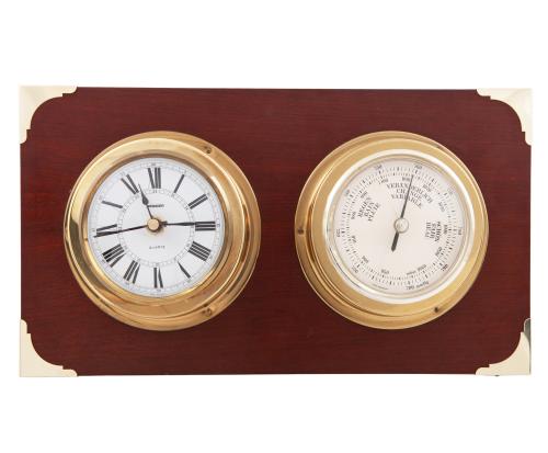 CONJUNTO NAÚTICO DE RELOJ Y BARÓMETRO