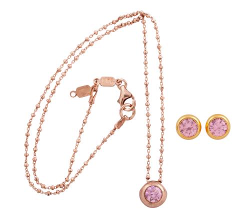Colgante con cadena y pendientes