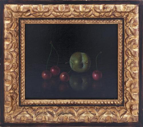 "BODEGÓN II: CEREZAS Y MANZANA"