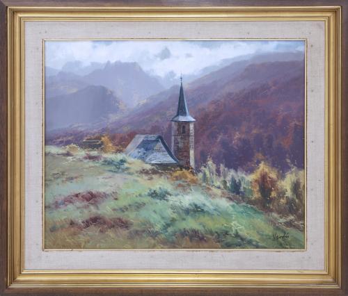 "PAISAJE CON IGLESIA"