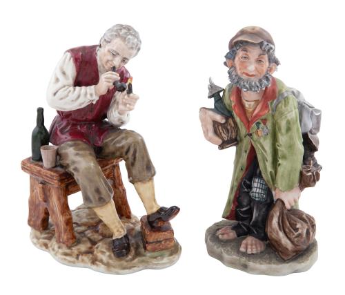 LOTE DE DOS FIGURAS EN PORCELANA (SALVADOR MALLOL Y CAPODIM