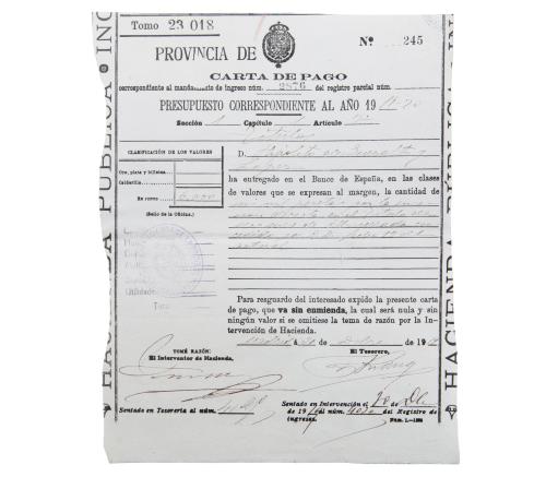 REAL CARTA DE SUCESIÓN DE 1919-1920 (REINADO DE ALFONSO XII