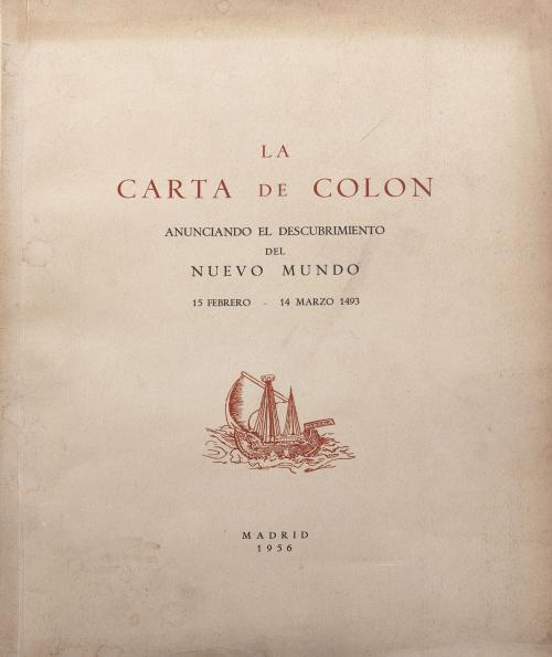 LIBRO DE LA CARTA DE COLÓN ANUNCIANDO EL DESCUBRIMIENTO DEL