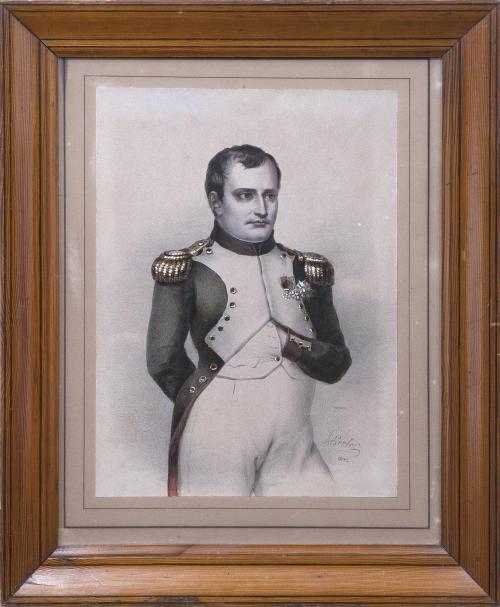 DIBUJO A LÁPIZ Y CARBONCILLO DE NAPOLEÓN BONAPARTE