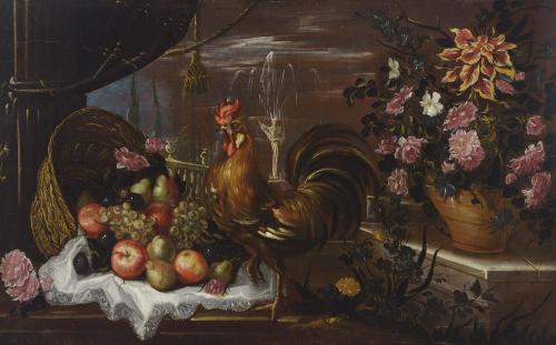Bodegón con gallo